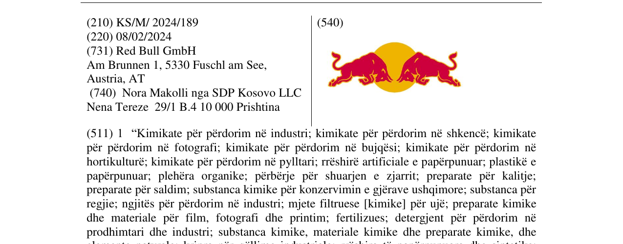 Zëri i markës red bull në buletin