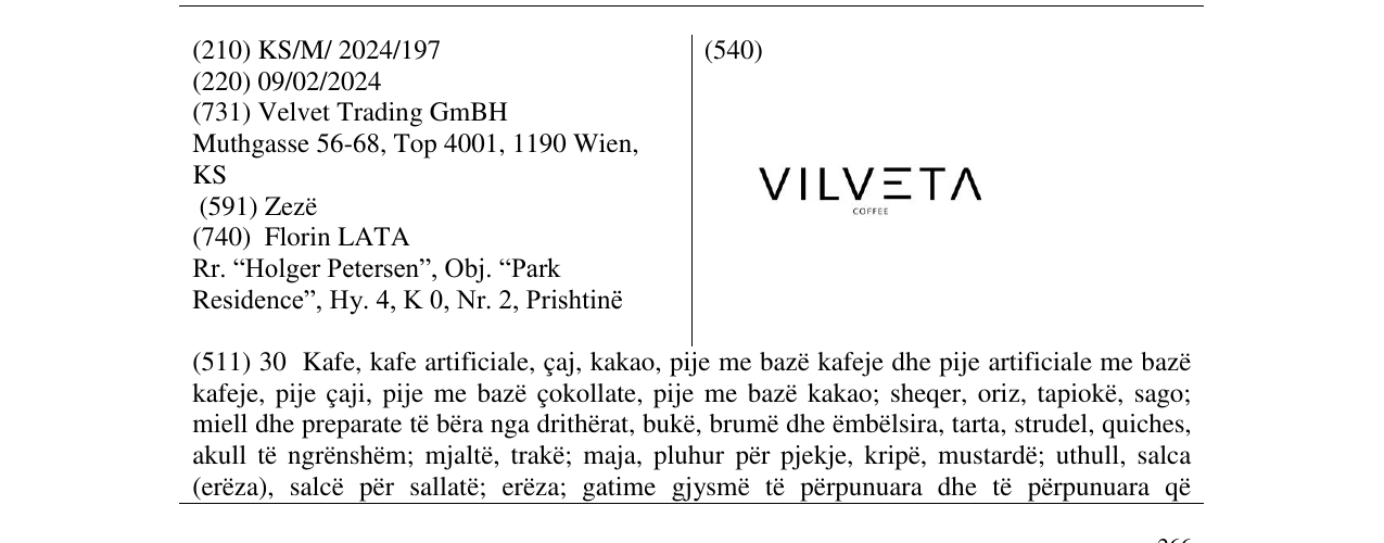 Zëri i markës vilveta në buletin