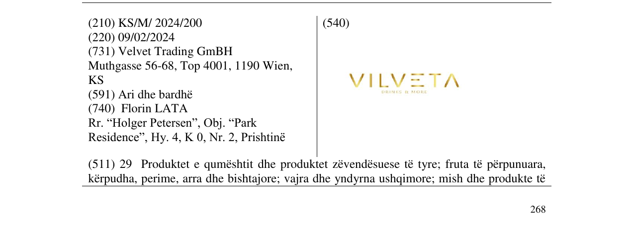 Zëri i markës vilveta në buletin