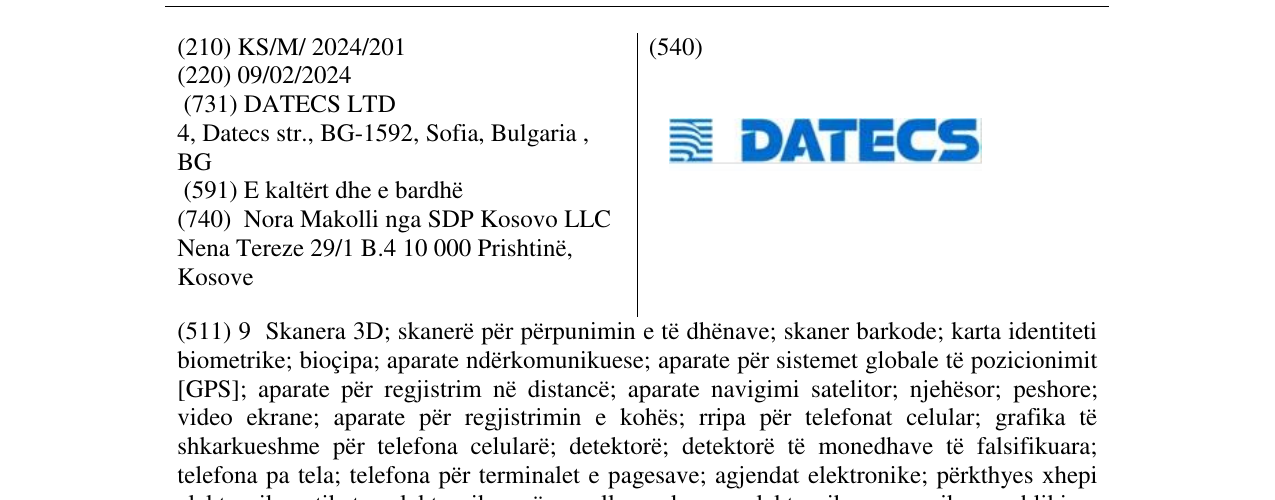 Zëri i markës DATECS në buletin