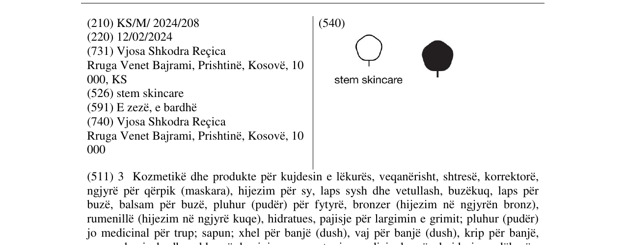 Zëri i markës stem skincare në buletin