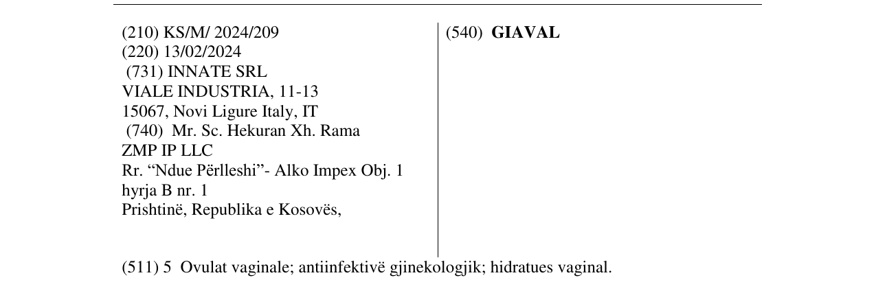 Zëri i markës GIAVAL në buletin
