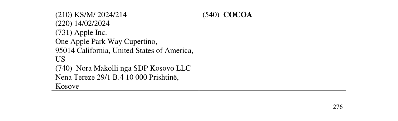 Zëri i markës COCOA në buletin