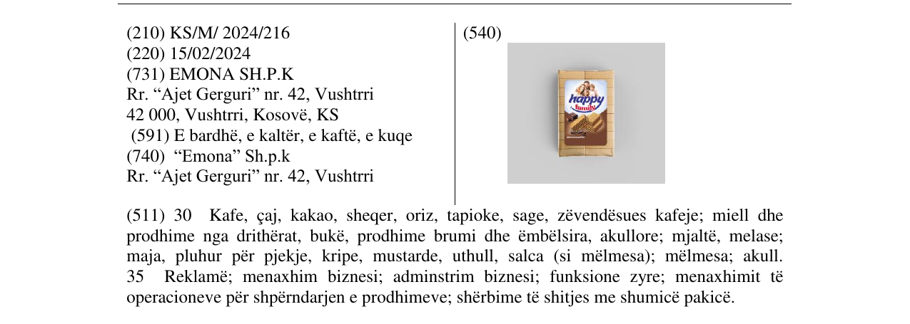 Zëri i markës happy family në buletin