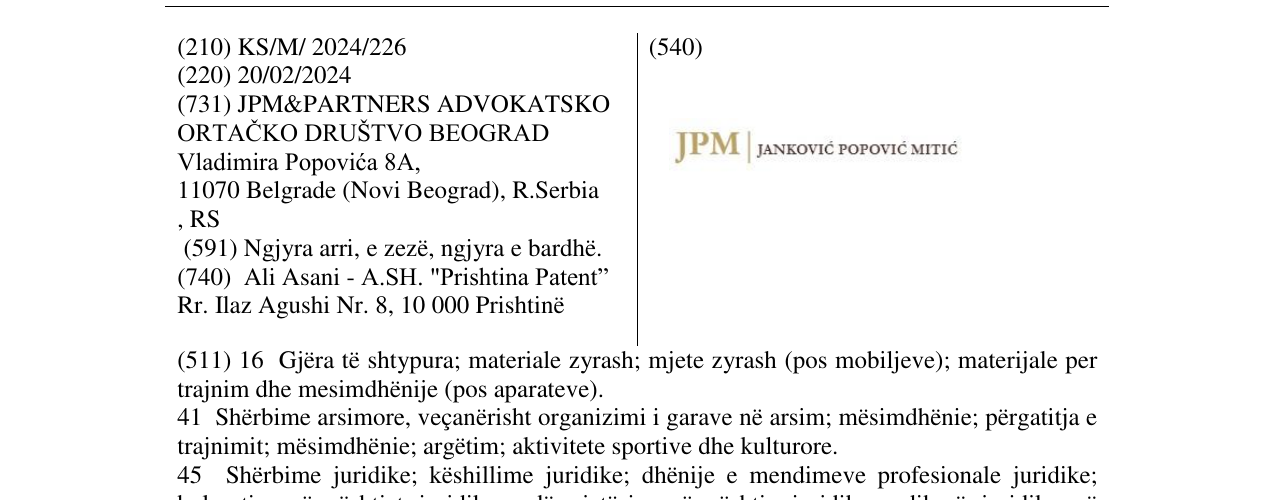 Zëri i markës Markë figurative në buletin