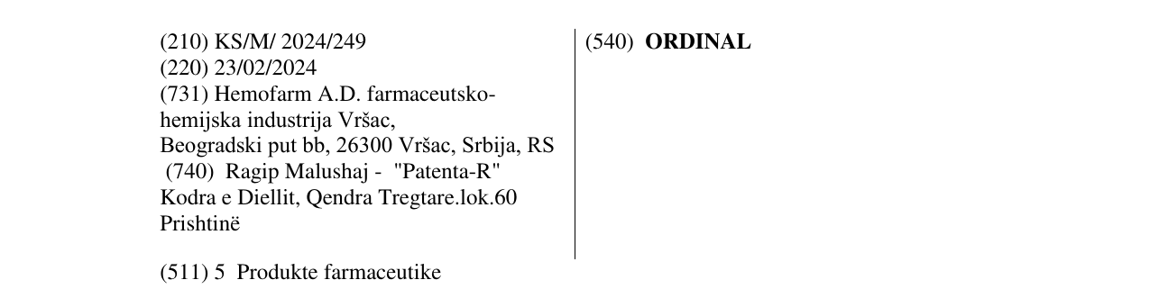 Zëri i markës ORDINAL në buletin