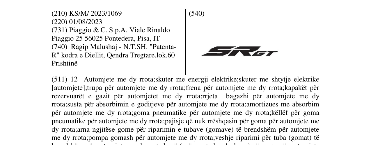 Zëri i markës SRGT në buletin