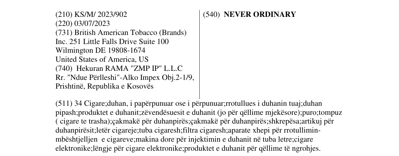Zëri i markës NEVER ORDINARY në buletin