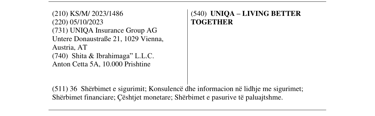 Zëri i markës UNIQA – LIVING BETTER TOGETHER në buletin