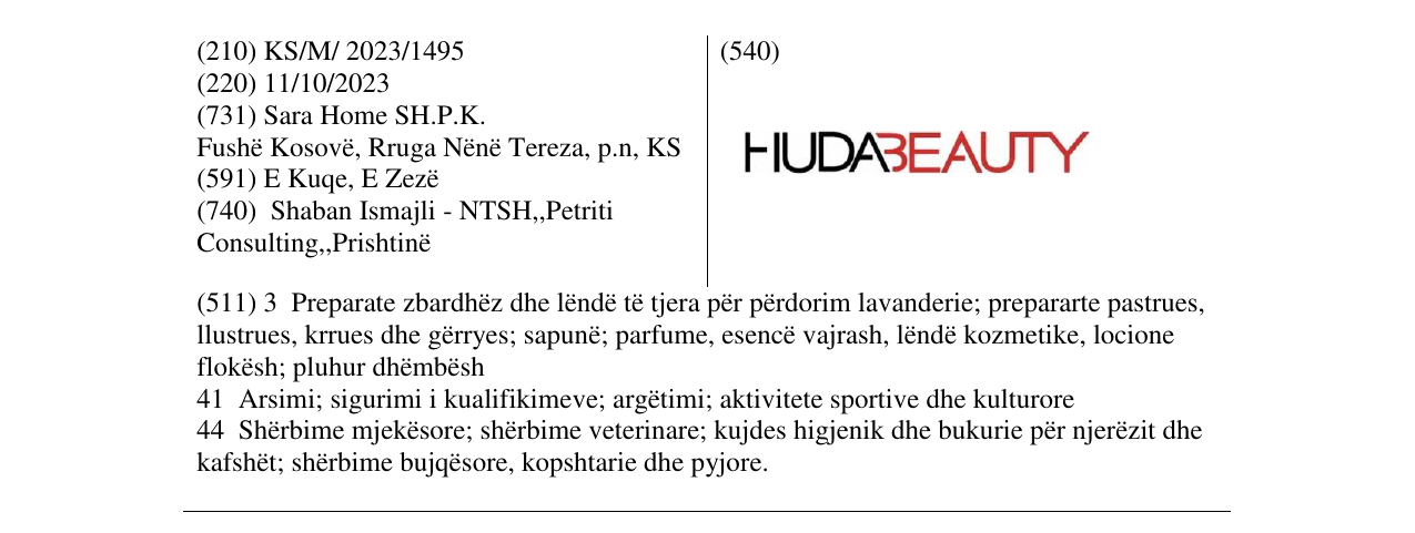 Zëri i markës Markë figurative në buletin