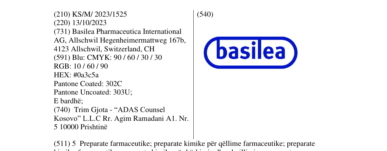 Zëri i markës basilea në buletin