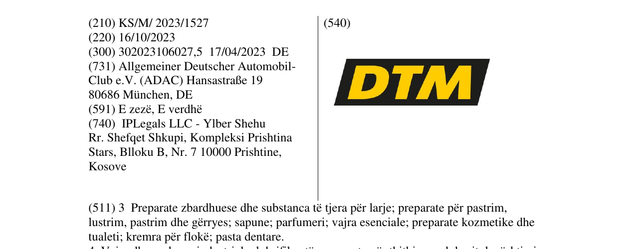 Zëri i markës DTM në buletin