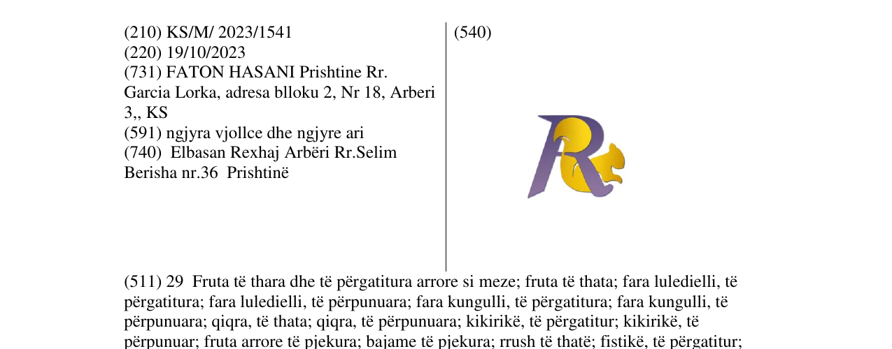 Zëri i markës R në buletin