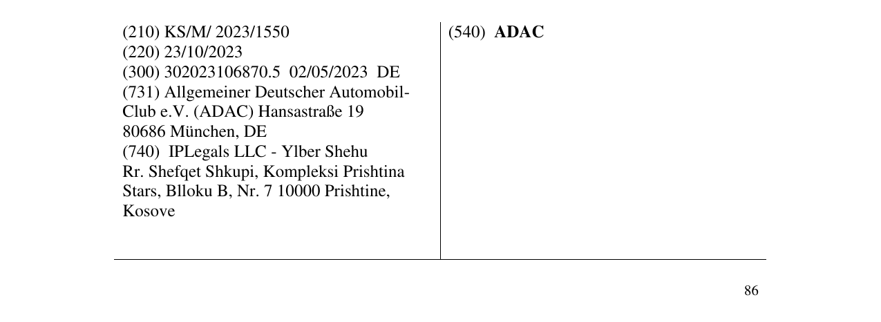 Zëri i markës ADAC në buletin