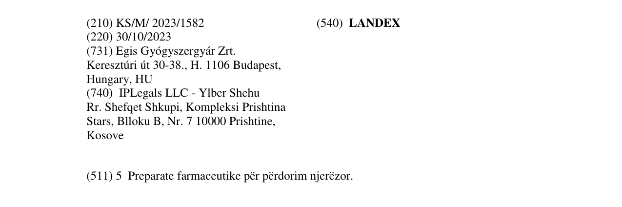 Zëri i markës LANDEX në buletin