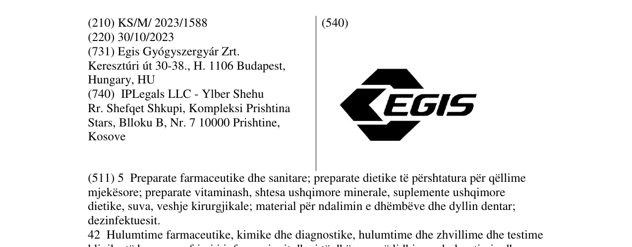 Zëri i markës EGIS në buletin