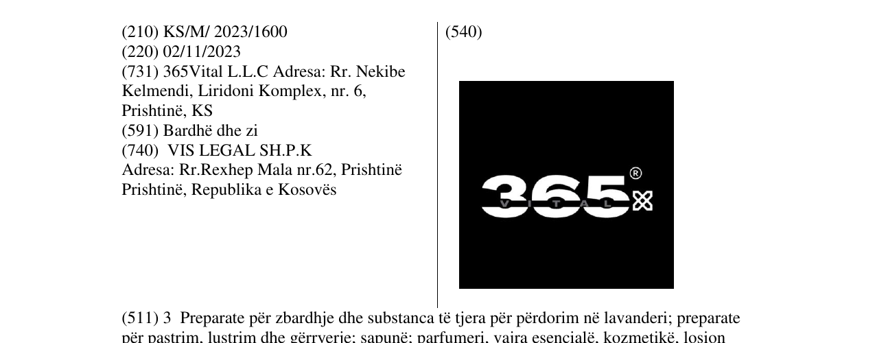 Zëri i markës 365 VITAL në buletin
