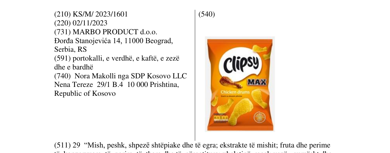 Zëri i markës CLIPSY në buletin