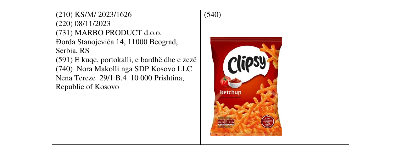 Zëri i markës CLIPSY KETCHUP në buletin