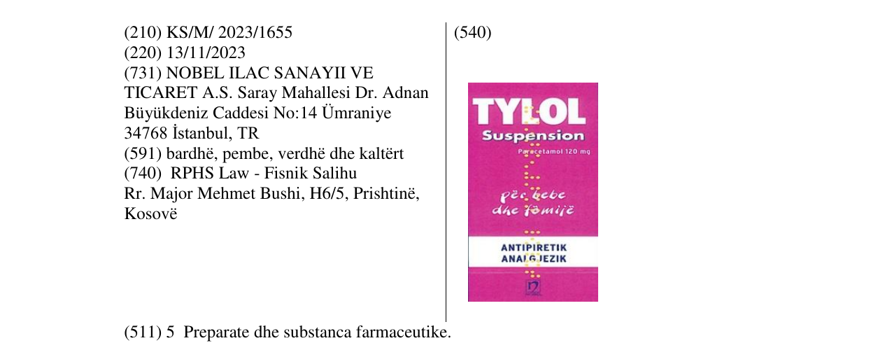 Zëri i markës TYLOL Suspension në buletin