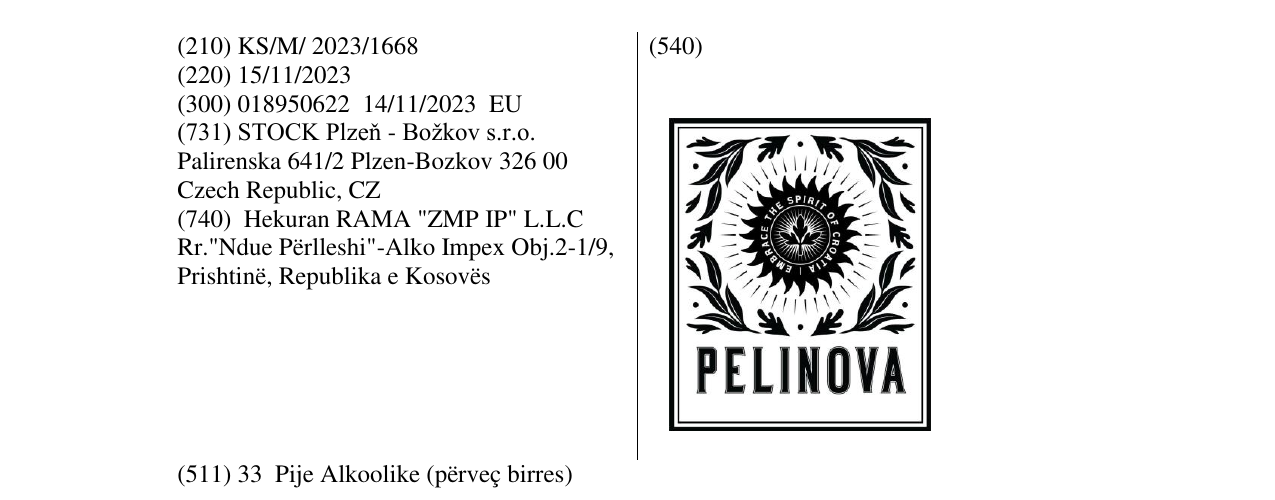 Zëri i markës PELINOVA në buletin
