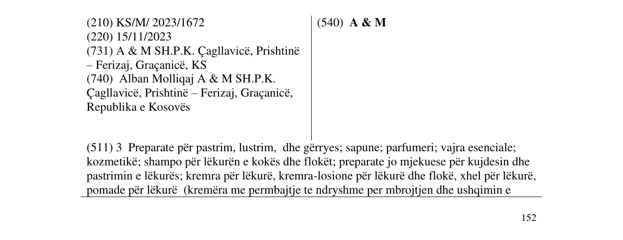 Zëri i markës A & M në buletin
