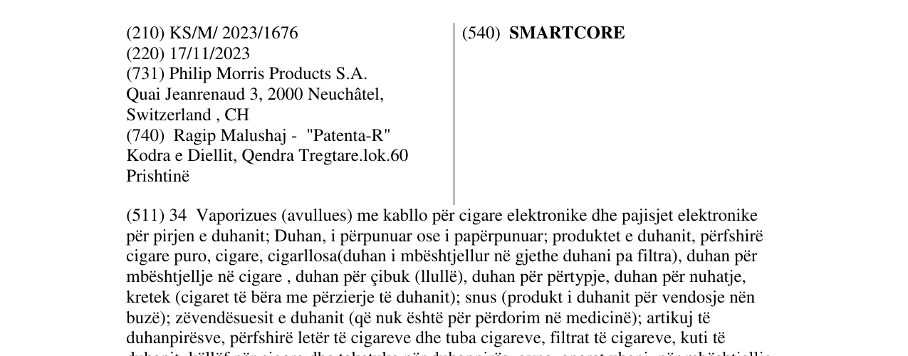 Zëri i markës SMARTCORE në buletin