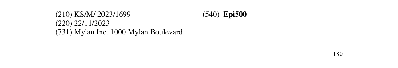 Zëri i markës Epi500 në buletin