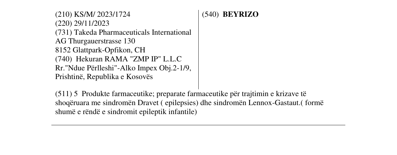 Zëri i markës BEYRIZO në buletin