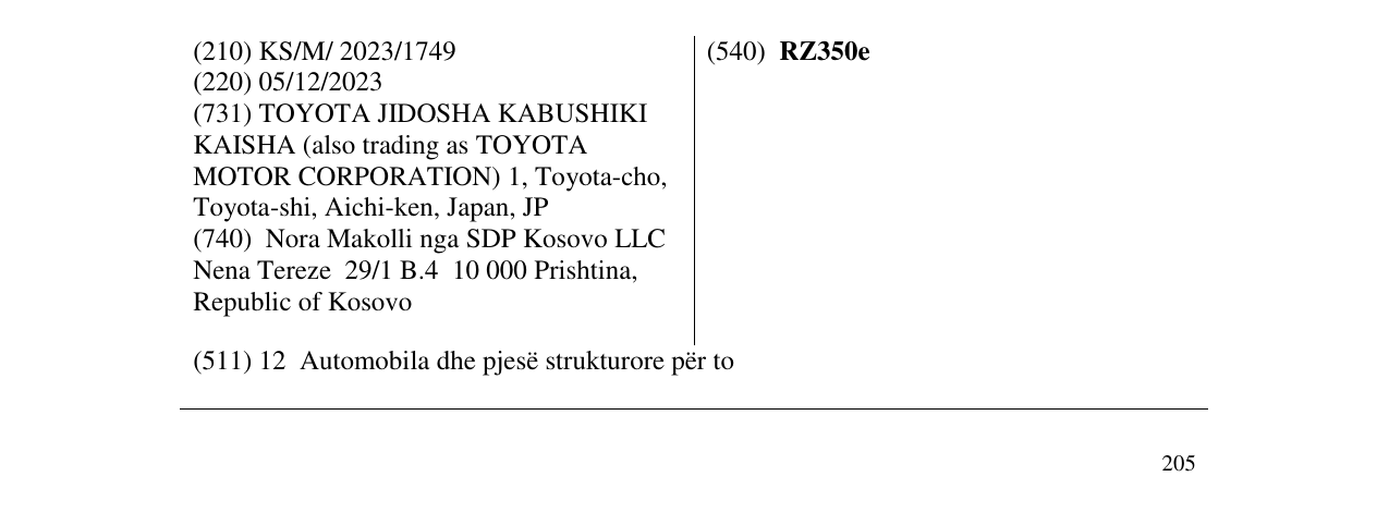 Zëri i markës RZ350e në buletin