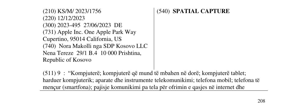 Zëri i markës SPATIAL CAPTURE në buletin