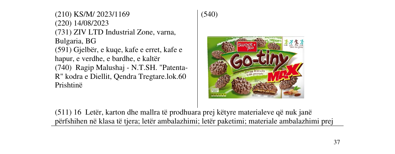 Zëri i markës go tiny në buletin