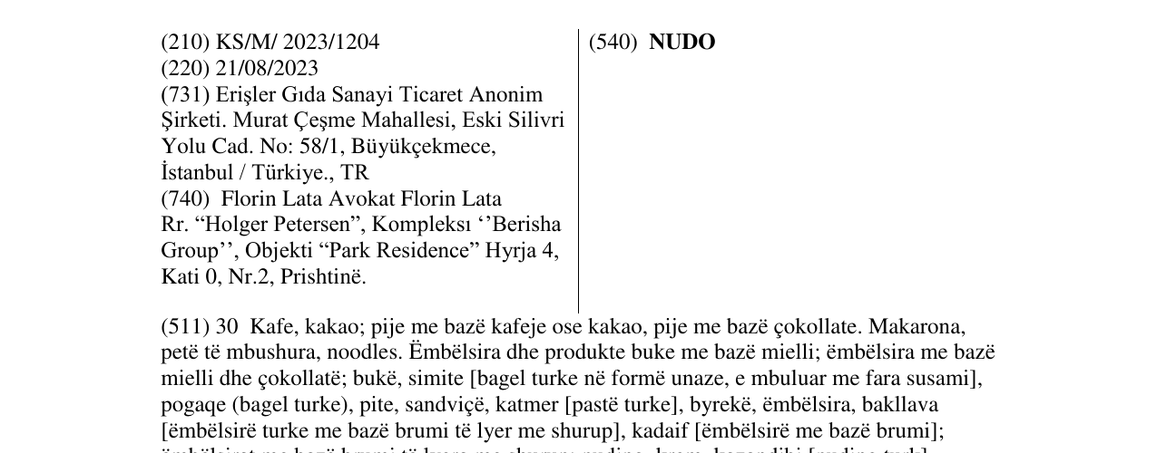 Zëri i markës NUDO në buletin
