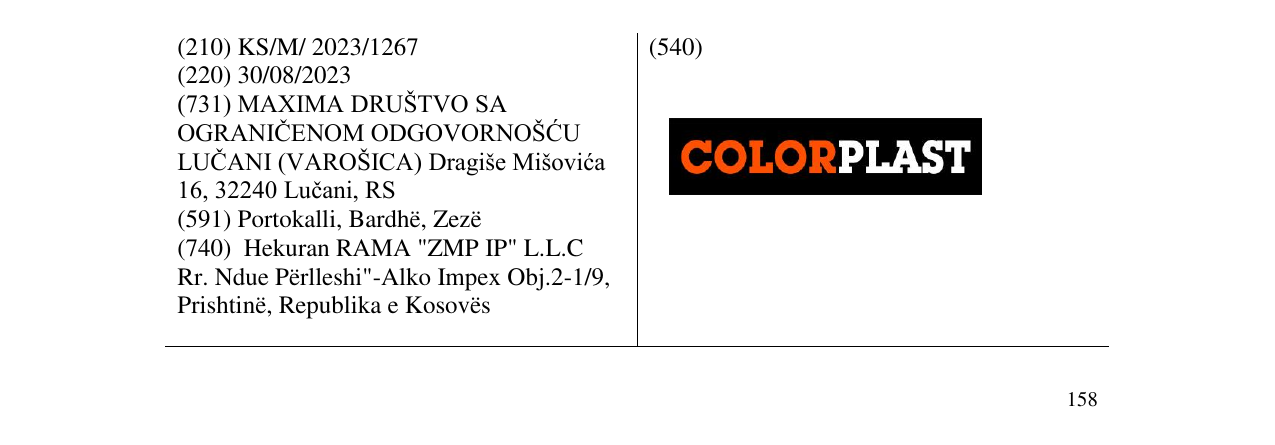 Zëri i markës COLORPLAST në buletin