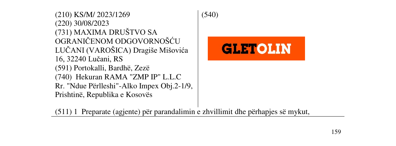 Zëri i markës gletolin në buletin