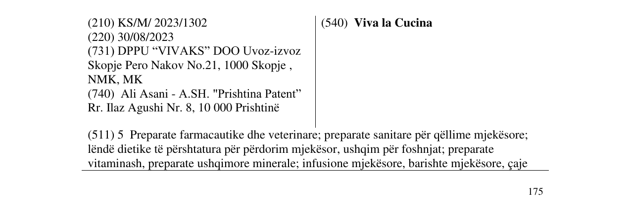 Zëri i markës Viva la Cucina në buletin