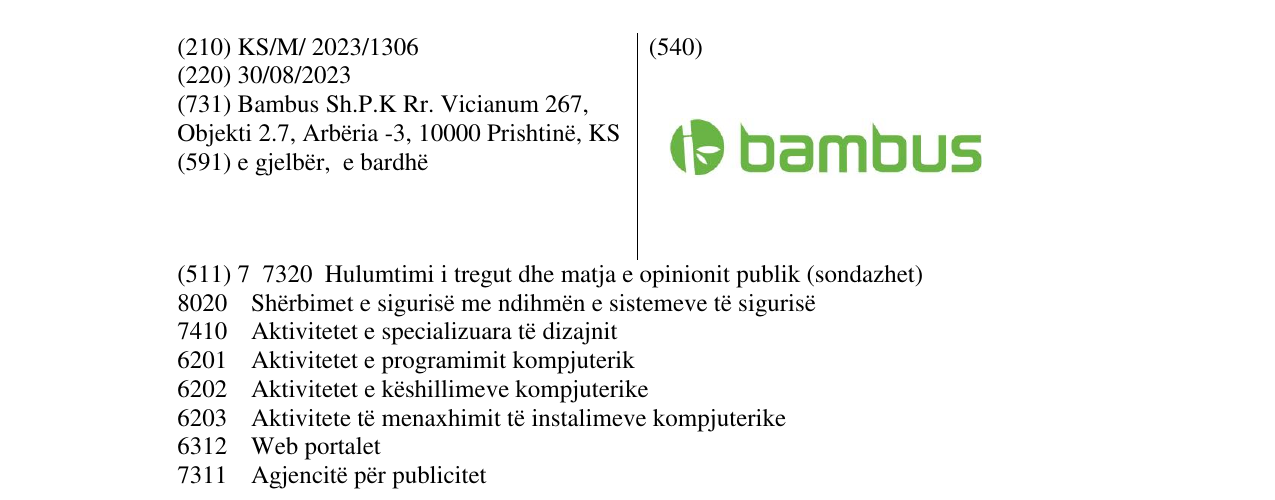 Zëri i markës bambus në buletin
