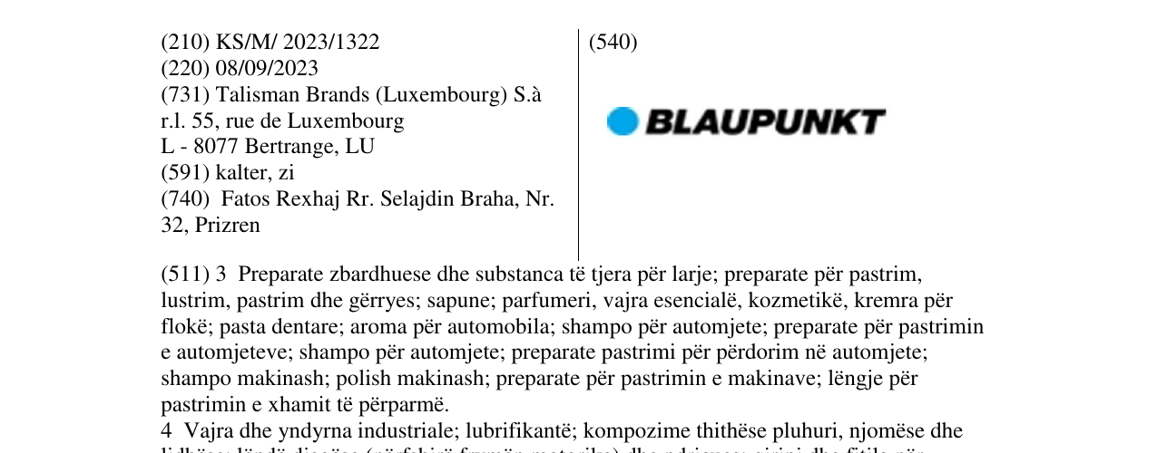 Zëri i markës blaupunkt në buletin