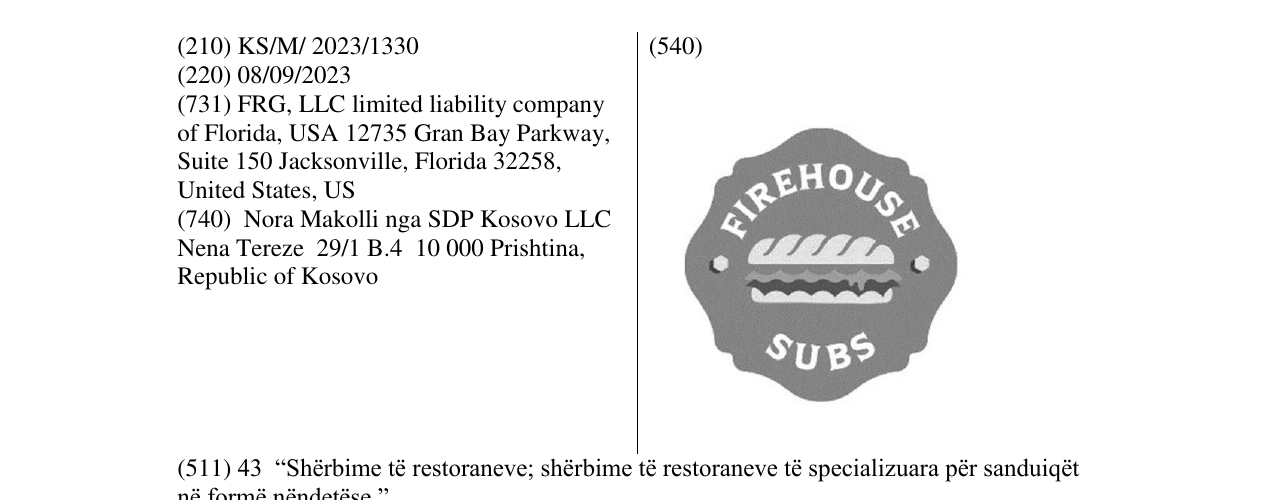 Zëri i markës FIREHOUSE SUBS në buletin
