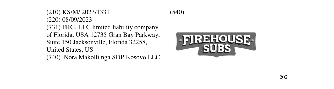 Zëri i markës FIREHOUSE SUBS në buletin
