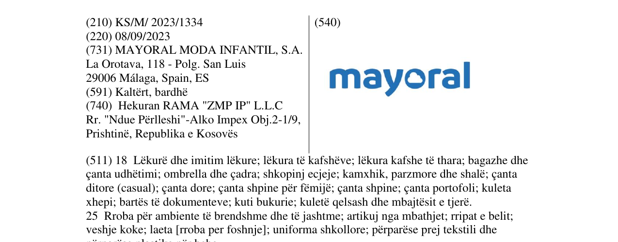 Zëri i markës mayoral në buletin