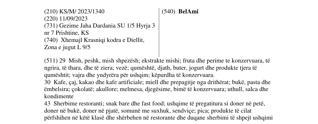 Zëri i markës BelAmi në buletin