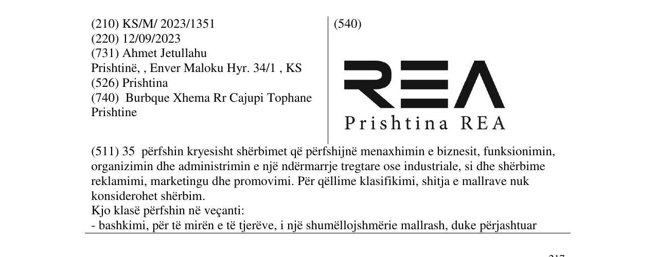Zëri i markës REA në buletin