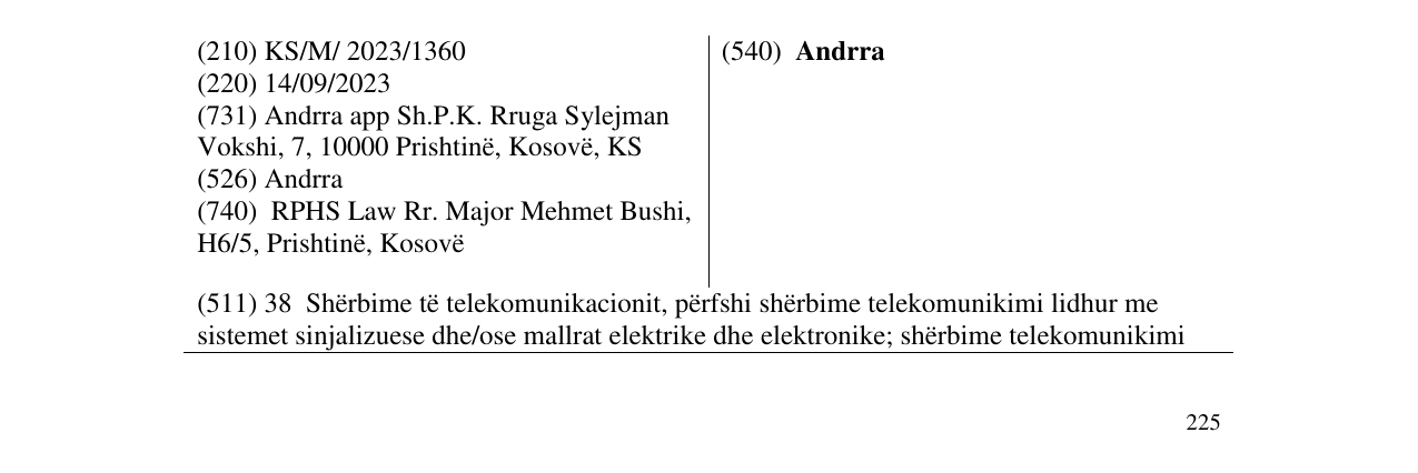 Zëri i markës Andrra në buletin