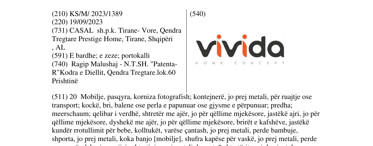 Zëri i markës vivida në buletin