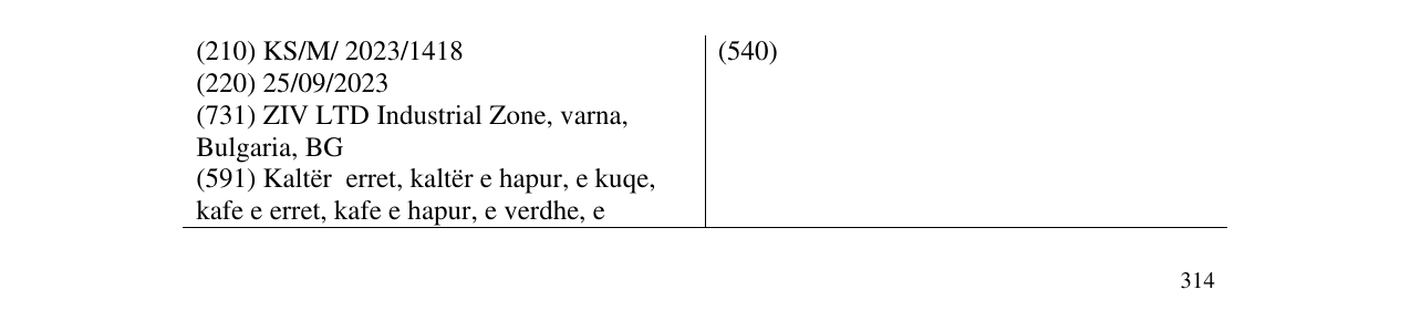 Zëri i markës zeffo në buletin