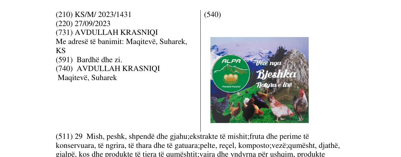 Zëri i markës ALPA në buletin