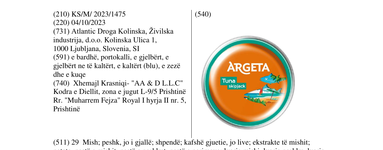 Zëri i markës ARGETA në buletin