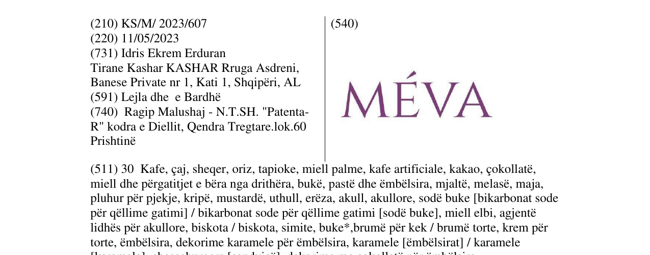 Zëri i markës MEVA në buletin
