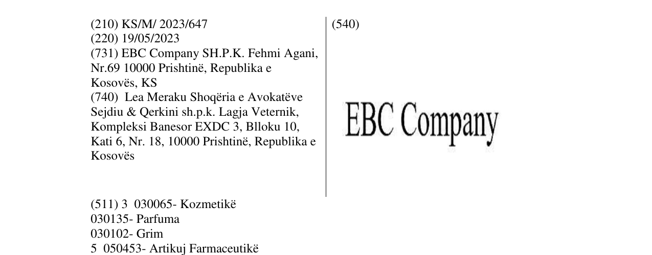 Zëri i markës EBC Company në buletin